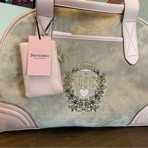 Juicy Couture Tan and Pink Travel Bag